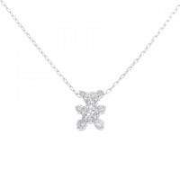 K18WG ベア ダイヤモンド ネックレス 0.65CT