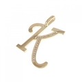 K18YG イニシャルK ダイヤモンド ペンダント 0.13CT