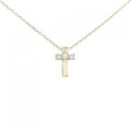 K18YG クロス ダイヤモンド ネックレス 0.04CT