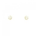 K18YG ソリティア ダイヤモンド ピアス 0.2CT