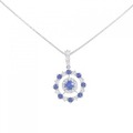 K18WG サファイヤ ネックレス 0.48CT