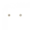 K18YG ソリティア ダイヤモンド ピアス 0.2CT