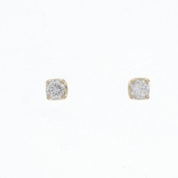 K18YG ソリティア ダイヤモンド ピアス 0.30CT