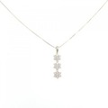 K18YG フラワー ダイヤモンド ネックレス 0.56CT