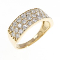 K18YG パヴェ ダイヤモンド リング 1.00CT