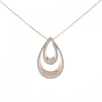 K18PG ダイヤモンド ネックレス 0.17CT
