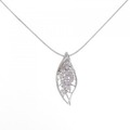 K18WG ピンクダイヤモンド ネックレス 1.00CT