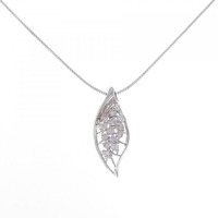K18WG ピンクダイヤモンド ネックレス 1.00CT