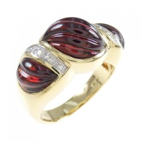 K18YG/K18WG ガーネット リング 7.44CT
