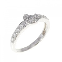 750WG ムーン ダイヤモンド リング 0.38CT