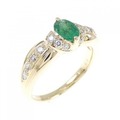 K18YG エメラルド リング 0.36CT