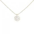 K18YG フラワー ダイヤモンド ネックレス 1.00CT