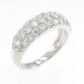 PT パヴェ ハーフエタニティ ダイヤモンド リング 1.00CT