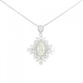 【新品】PT ダイヤモンド ネックレス 1.013CT M SI2 オーバルカット