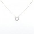 K18PG ホースシュー ダイヤモンド ネックレス 0.30CT
