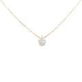 K18YG ソリティア ダイヤモンド ネックレス 0.21CT