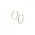 K18YG フープ ダイヤモンド ピアス 0.14CT