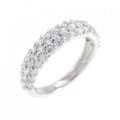 PT パヴェ ハーフエタニティ ダイヤモンド リング 0.53CT