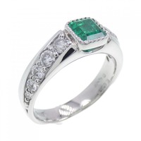 PT エメラルド リング 0.55CT