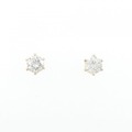K18YG ダイヤモンド ピアス 0.282CT 0.294CT E-G VS1-2 Good