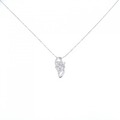K18WG/750WG フラワー ダイヤモンド ネックレス 0.50CT