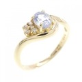 K18YG サファイヤ リング 0.45CT