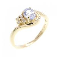 K18YG サファイヤ リング 0.45CT