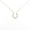 K18YG ホースシュー ダイヤモンド ネックレス 0.30CT