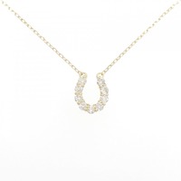 K18YG ホースシュー ダイヤモンド ネックレス 0.30CT