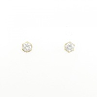 K18YG ソリティア ダイヤモンド ピアス 0.20CT