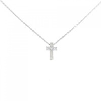 K18WG クロス ダイヤモンド ネックレス 0.04CT