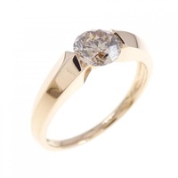 K18PG ソリティア ダイヤモンド リング 0.70CT