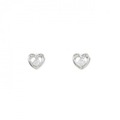 PT ハート ダイヤモンド ピアス 0.10CT