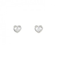 PT ハート ダイヤモンド ピアス 0.10CT