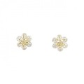 K18YG フラワー ダイヤモンド ピアス 0.48CT