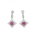 K18WG ルビー ピアス 0.54CT