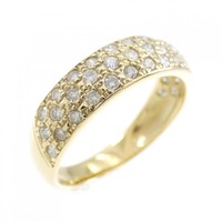 K18YG パヴェ ダイヤモンド リング 0.30CT