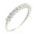 【リメイク】K18WG ハーフエタニティ ダイヤモンド リング 0.30CT