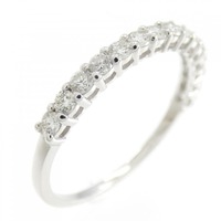 【リメイク】K18WG ハーフエタニティ ダイヤモンド リング 0.30CT
