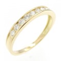 【リメイク】K18YG ハーフエタニティ ダイヤモンド リング 0.30CT