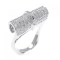 K18WG パヴェ ダイヤモンド リング 1.45CT