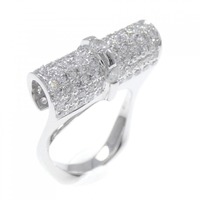 K18WG パヴェ ダイヤモンド リング 1.45CT