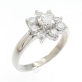 PT フラワー ダイヤモンド リング 0.36CT