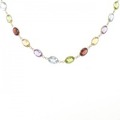 K18PG カラーストーン ネックレス