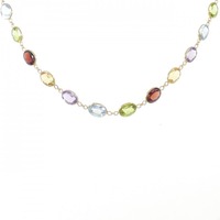 K18PG カラーストーン ネックレス