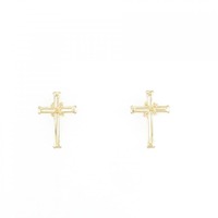 【新品】K18YG クロス ピアス