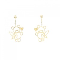 【新品】K18YG ベア ダイヤモンド ピアス 0.02CT