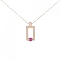K18PG ルビー ネックレス 0.30CT