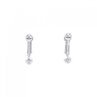 K14WG ダイヤモンド イヤリング 0.50CT