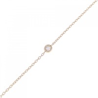 K18PG ダイヤモンド ブレスレット 0.03CT